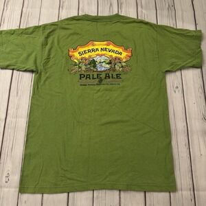 Vintage Sierra Nevada Pale Ale T‎ Shirt XL Made USA Green Brewery Beer Tee